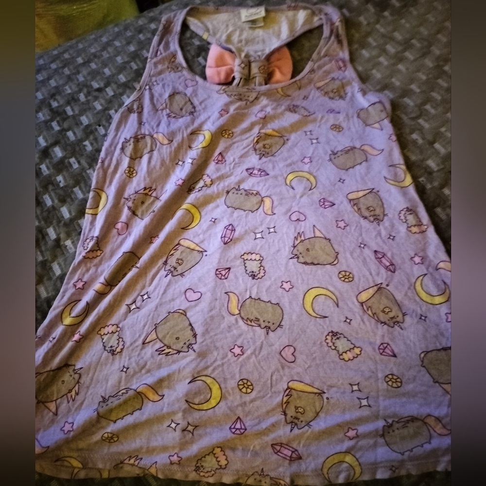 EUC SM Hot Topic Pusheen Unicorn  Bow Back Tank